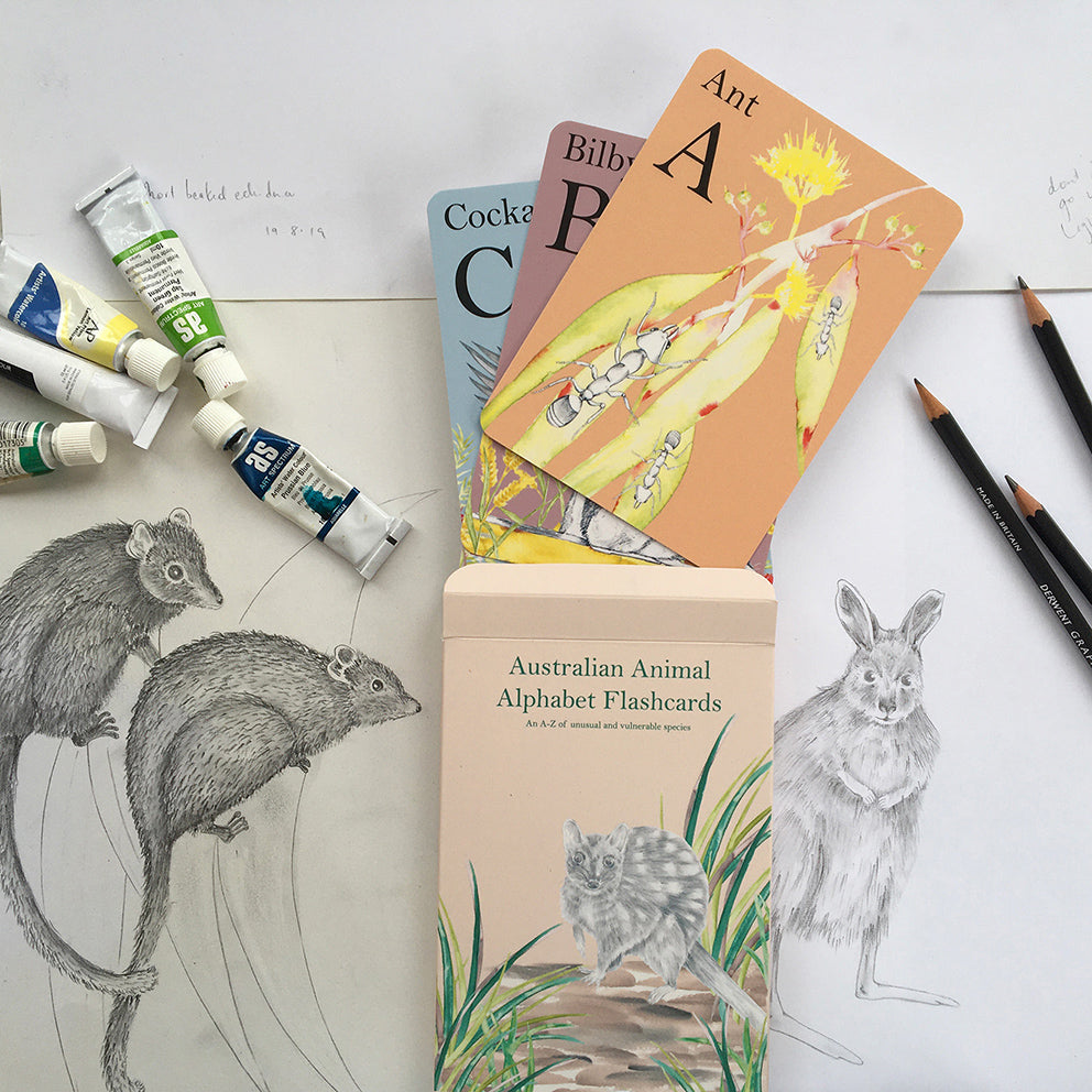 Fabriculture Australian Animal Alphabet Flashcards
