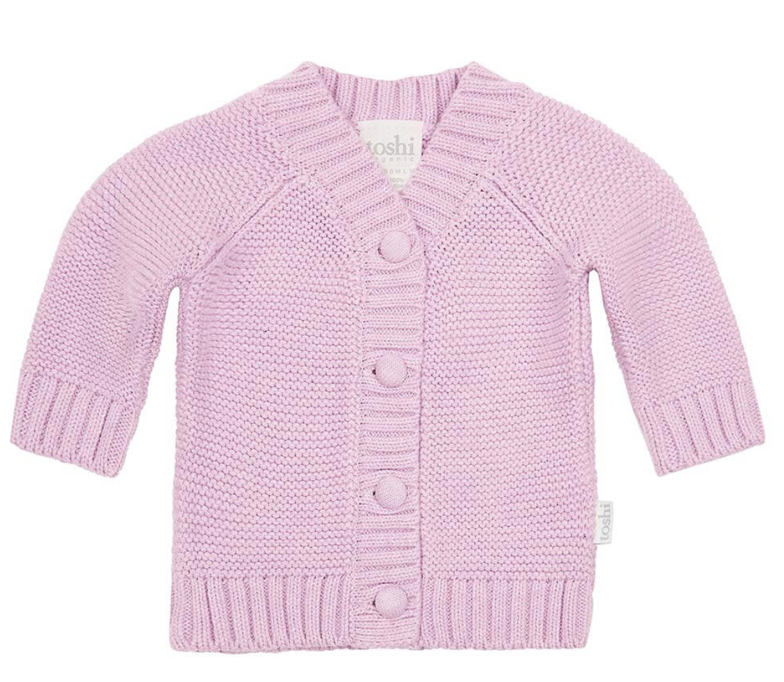 Toshi Organic Cardigan Andy Lavender