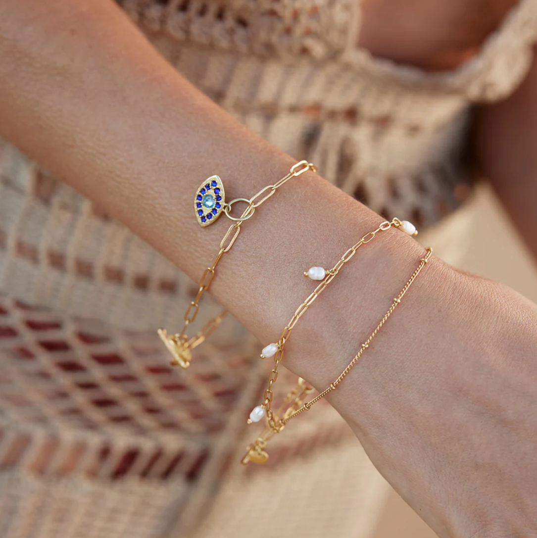 Palas Rio Chain Bracelet 18k gold plated & adjustable