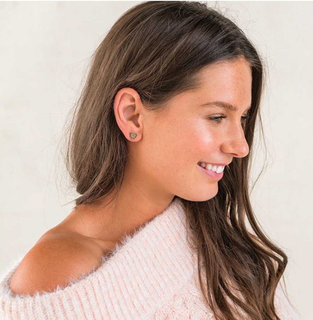 Palas Lotus Stud Earrings