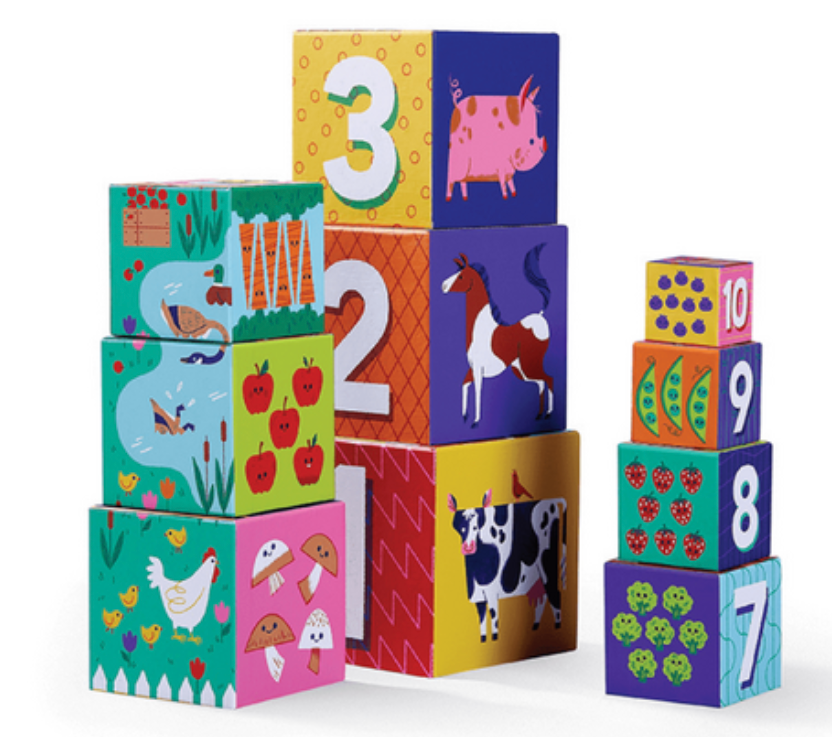 Tiger Tribe Stacking Blocks - Barnyard 123