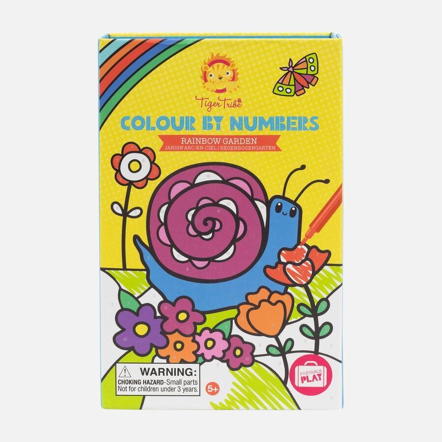 Colour by Number - Rainbow Garden