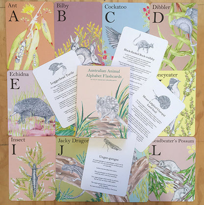 Fabriculture Australian Animal Alphabet Flashcards