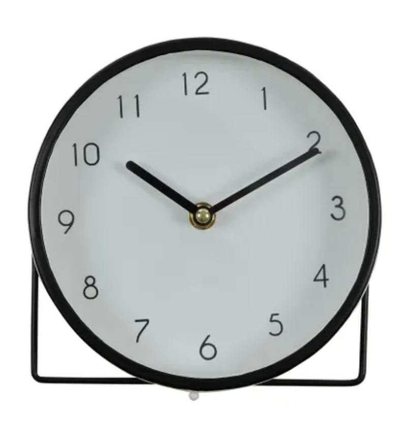 Trina Metal Desk Clock 17cm