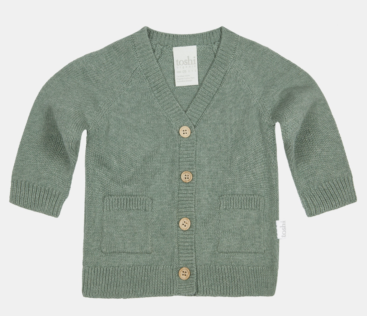 Toshi Organic Cardigan Remy - Eucalyptus