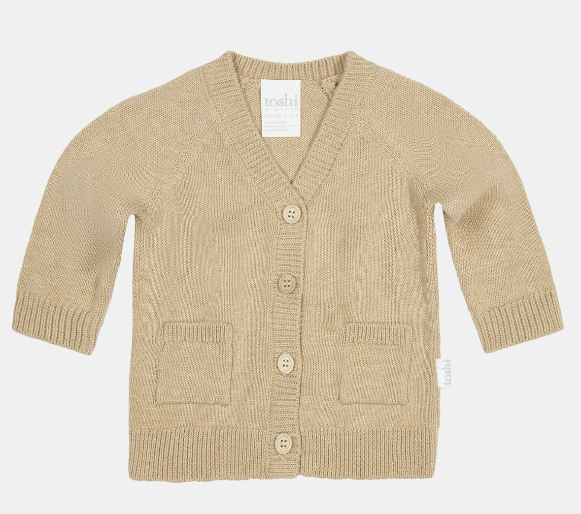 Toshi Organic Cardigan Remy - Driftwood