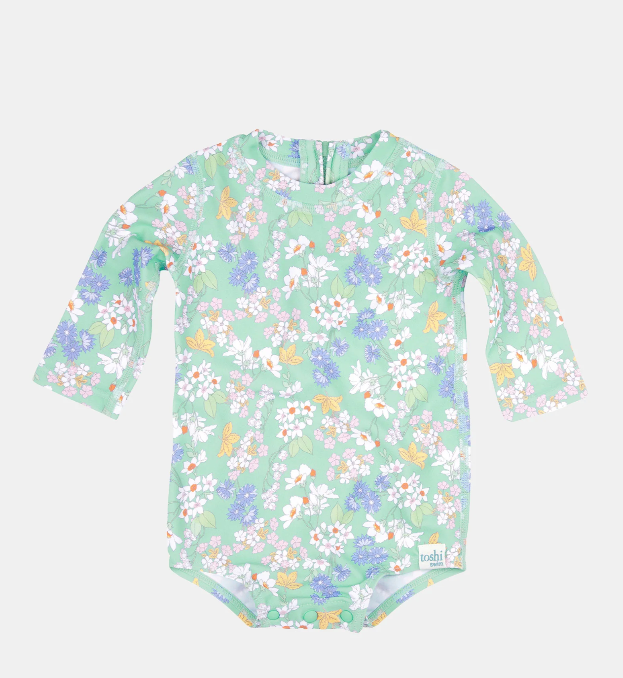 Toshi Swim Baby Onesie L/S - Sea Blossom