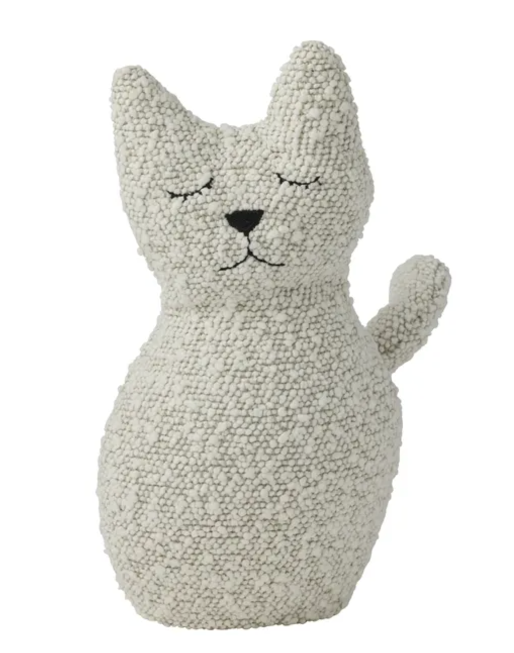 Puss Boucle Doorstop | Ivory