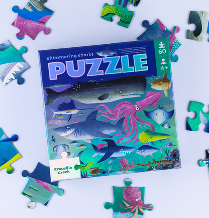 Foil Puzzle 60 pc - Shimmering Shark