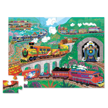 Classic Floor Puzzle 36 pc - All Aboard (Foil Stamped)