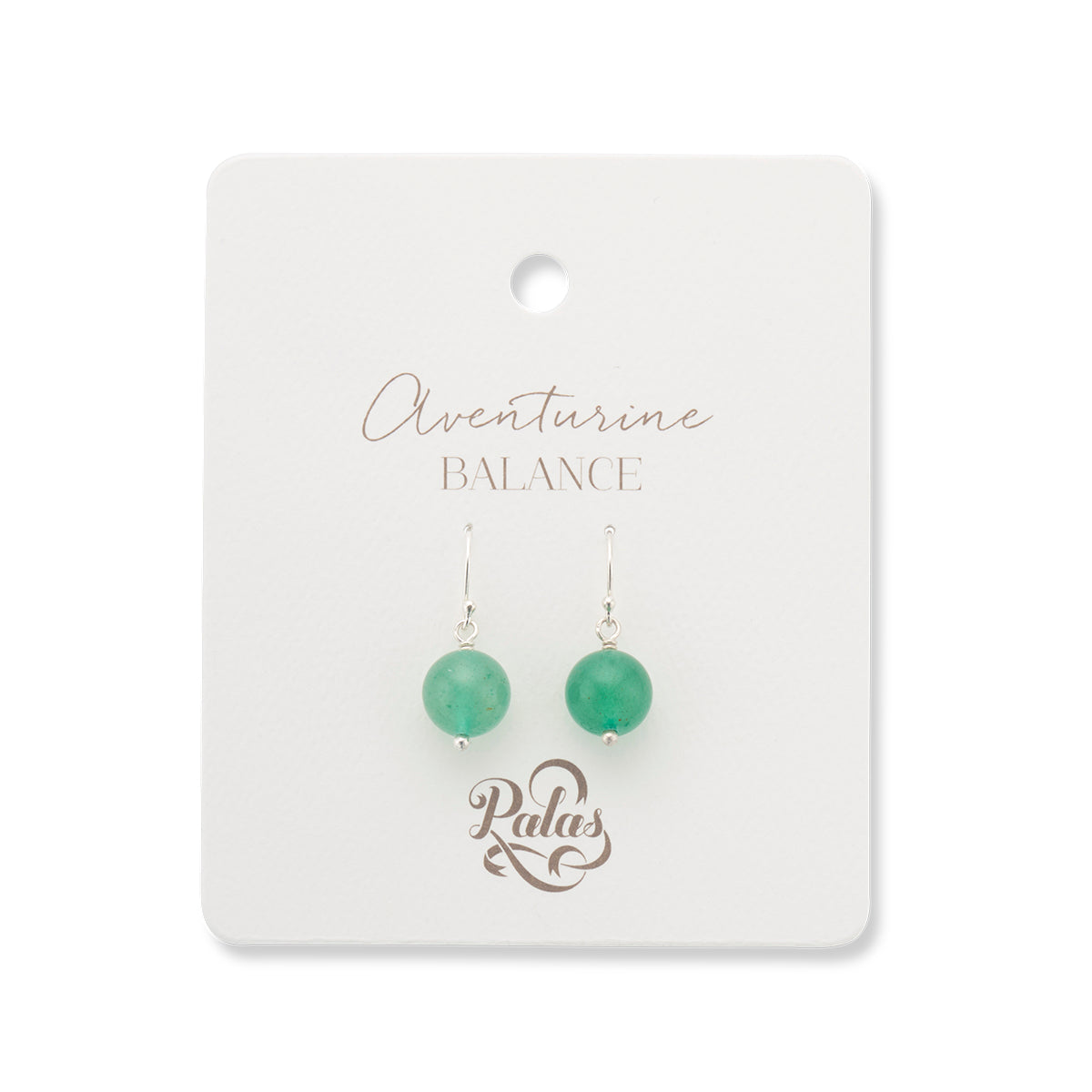 Palas Aventurine healing gem earrings