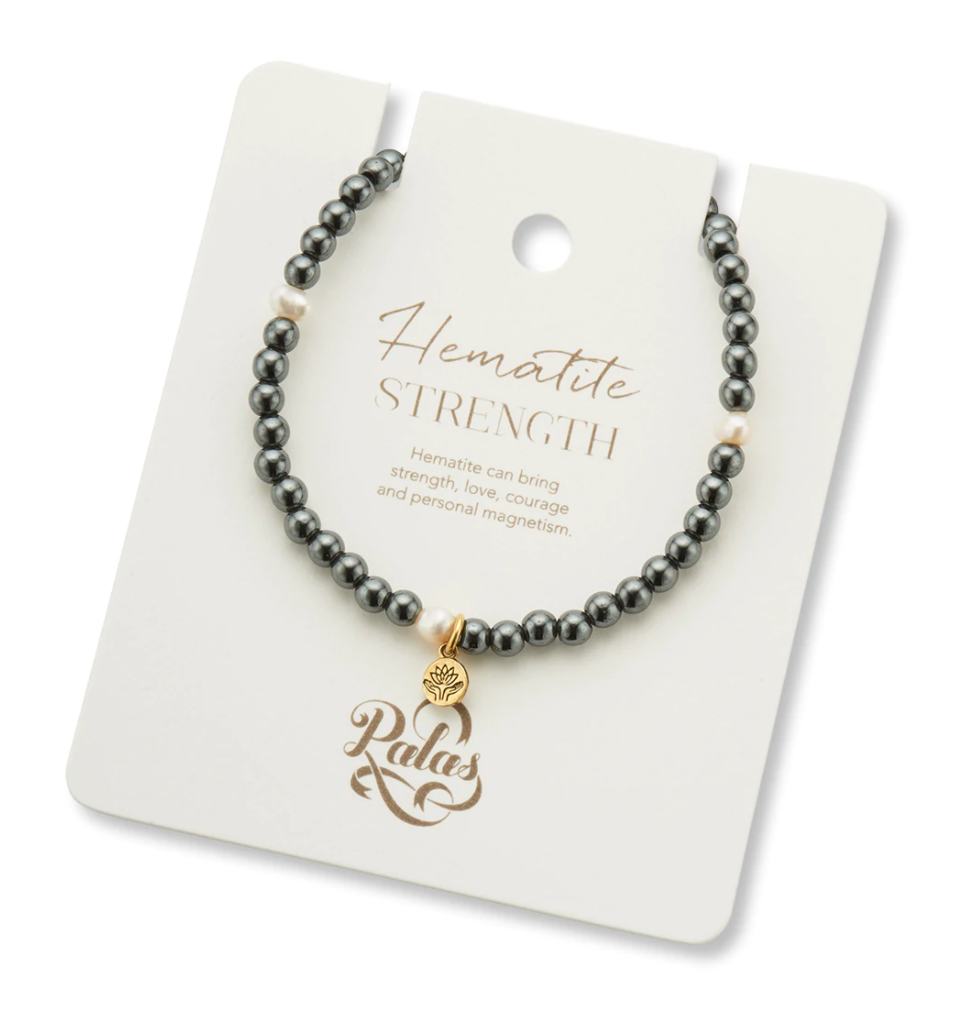 Palas Hematite & Pearl Prosperity Gem Bracelet