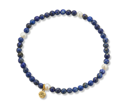 Palas Lapis Lazuli & Pearl Prosperity Gem Bracelet