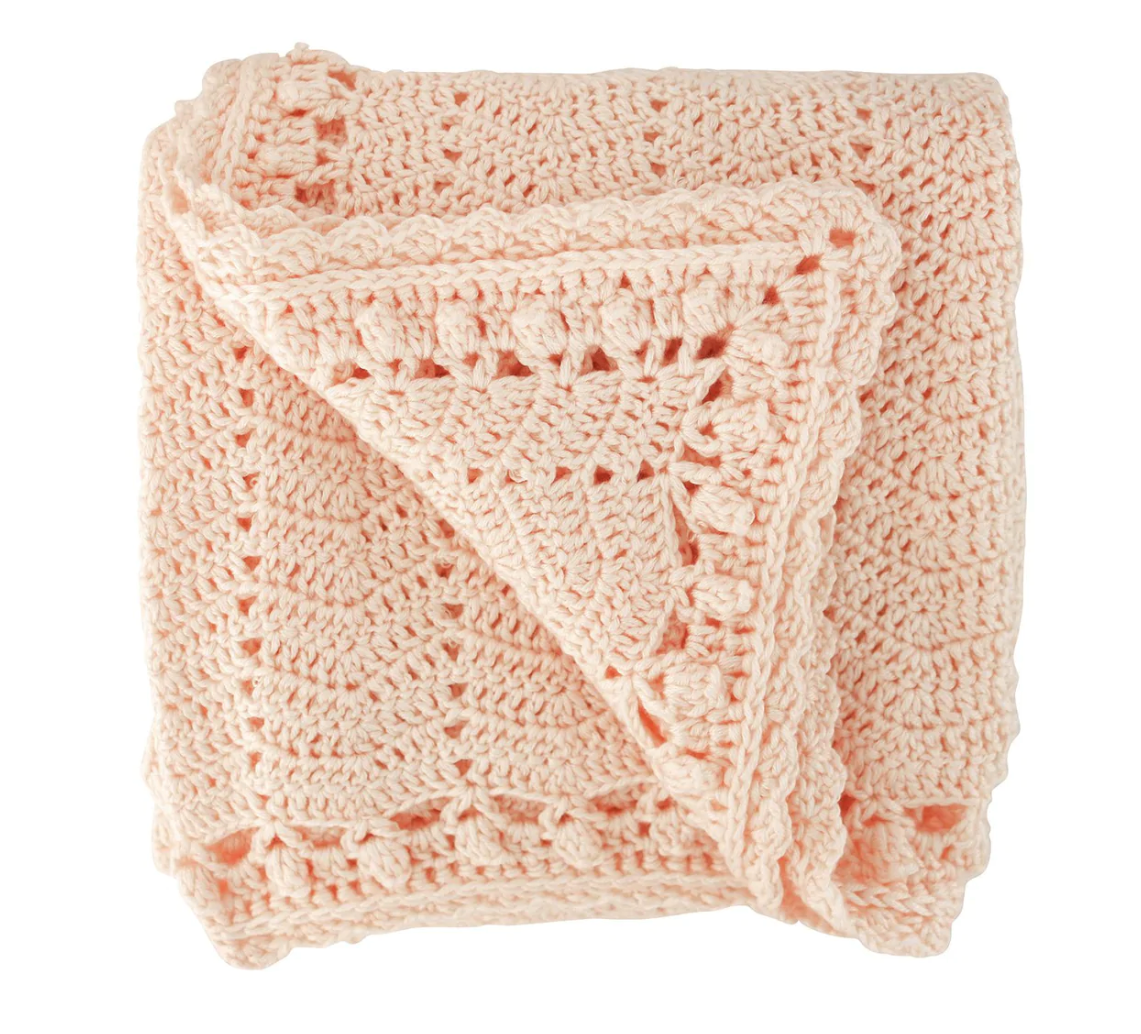 Peach | Crochet Baby Blanket | Handmade