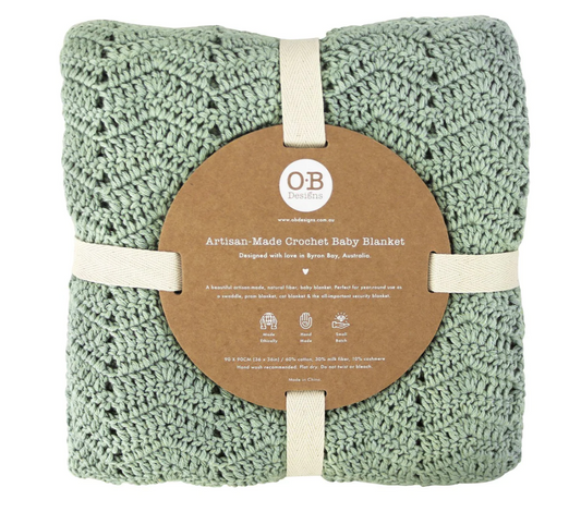 Sage | Crochet Baby Blanket