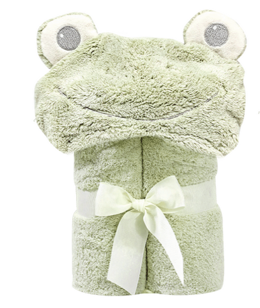 Mateo the Frog Hooded Bath Towel