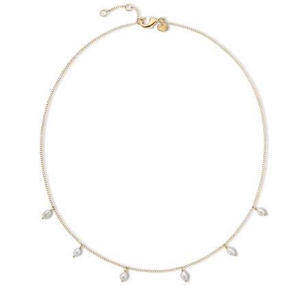 Palas Positano Pearl and Chain Necklace 18k gold plated