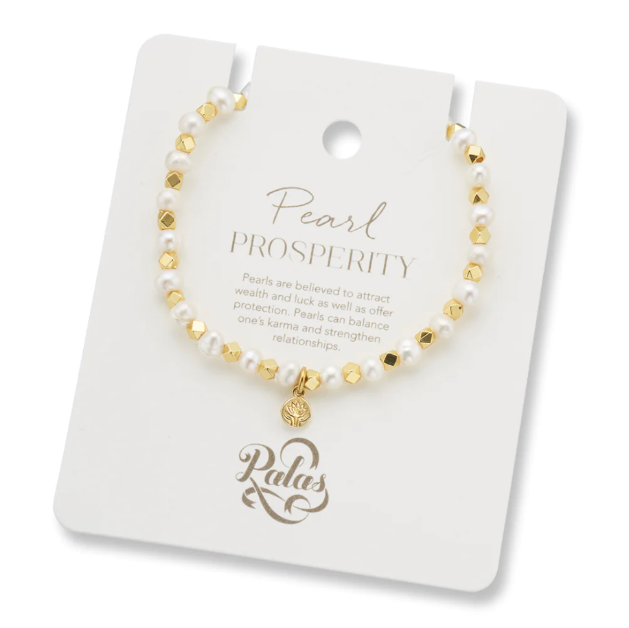 Palas Pearl aura of gold gem bracelet