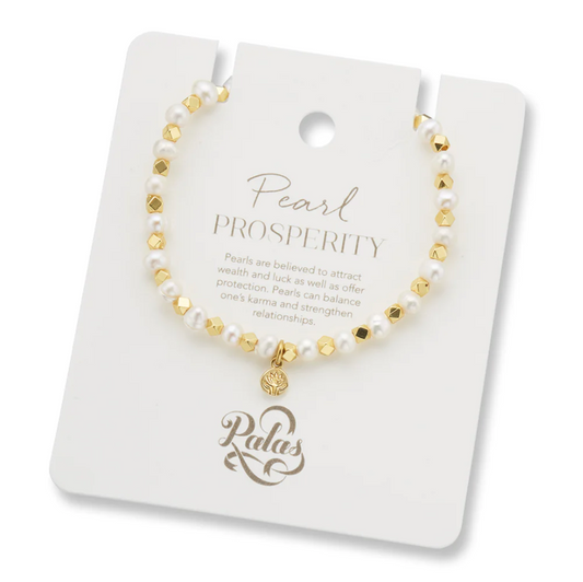 Palas Pearl aura of gold gem bracelet