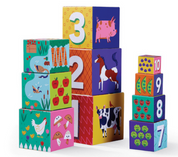 Tiger Tribe Stacking Blocks - Barnyard 123