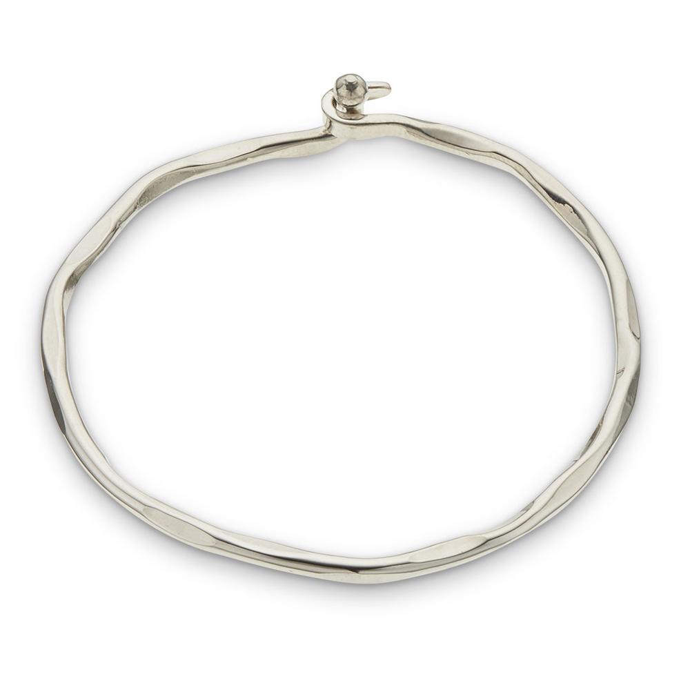 Palas Sterling Silver Openable bangle (6.5cm diameter)