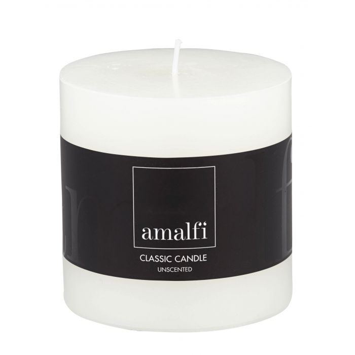 Amalfi Classic Unscented Pillar Candle White