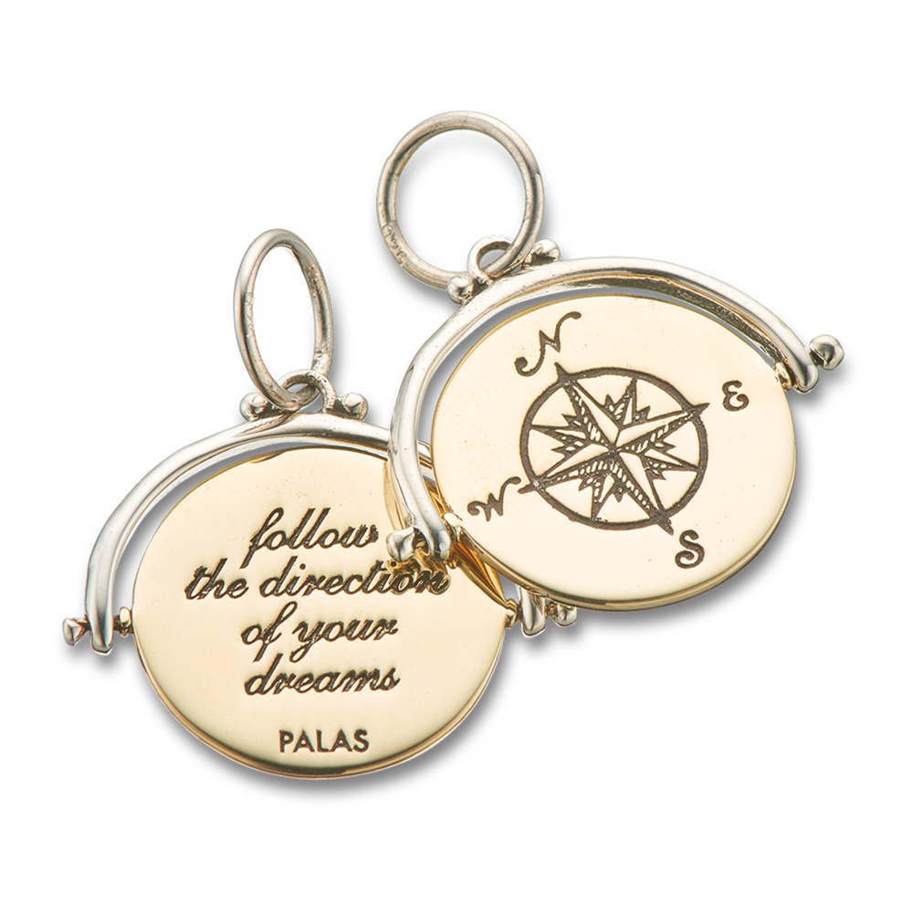 Palas Compass direction of your dreams spinner charm