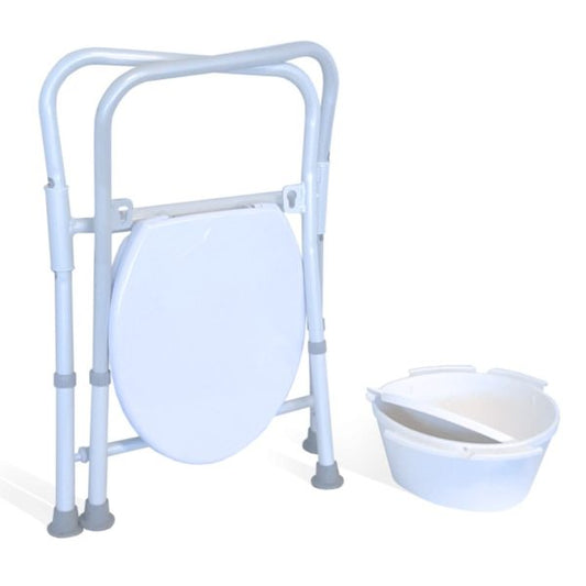 Folding toilet seat raiser with splash guard and bowl