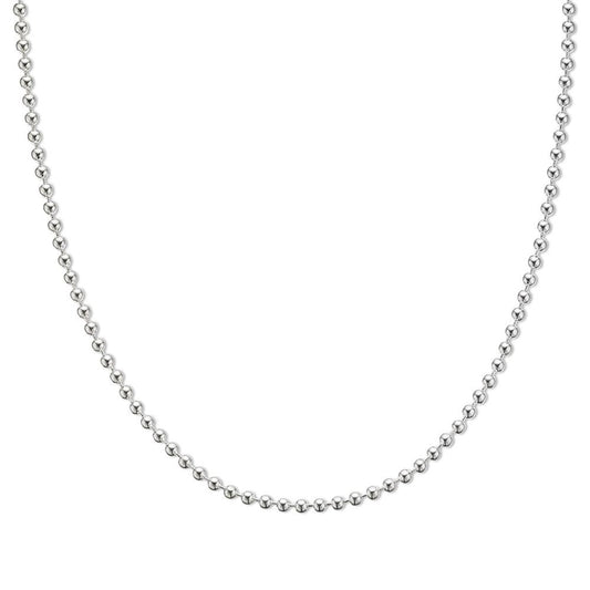 Palas Silver Ball Chain Necklace 90cm